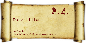 Metz Lilla névjegykártya